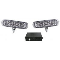 FAROL AUXILIAR ESTROBO 16LED PR/AZ