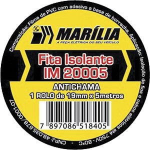 FITA ISOLANTE C/COLA MARILIA 05MT - 10 UNIDADES